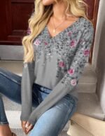 Zeagoo Women Long Sleeve Tops Dressy Casual V Neck Tshirts Basics Tee 2025 Fall Trendy Clothes S-2XL - Image 4