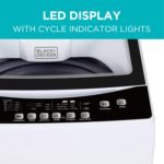 BLACK+DECKER Small Portable Washer, Washing Machine for Household Use, Portable Washer 2.0 Cu. Ft. with 6 Cycles, Transparent Lid & LED Display - Image 3
