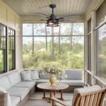 52 Inch Ceiling Fans with Lights and Remote Control, Farmhouse Ceiling Fan with LED Lighting for Bedroom Living Room and Patio, Black Caged Ceiling Fan for Indoor and Outdoor(NO Bulbs) - Image 8