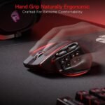 Redragon M811 PRO Wireless MMO Gaming Mouse, 15 Programmable Buttons RGB Gamer Mouse w/Ergonomic Natural Grip Build, 10 Side Macro Keys, Software Supports DIY Keybinds & Backlit - Image 4
