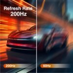 ArcticPro 24inch Gaming Monitor 200Hz 180Hz, FHD 1080p, IPS Panel, 1ms Response Time, Adaptive sync, PC Computer Monitor, 3-Sided Frameless, Ultra Slim, Bluelight Filter, DP*1, HDMI*1 - Image 3