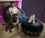 FranFusion Inflatable Gaming Chair for Kids & Teens with Cup Holders and Side Pocket - This Air Bean Bag Game Chair is The Perfect Furniture for Gamer Room Décor (Gaming Time with Ottoman) - Image 3