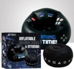 FranFusion Inflatable Gaming Chair for Kids & Teens with Cup Holders and Side Pocket - This Air Bean Bag Game Chair is The Perfect Furniture for Gamer Room Décor (Gaming Time with Ottoman) - Image 8