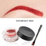 MAEPEOR 12 Colors Eyebrow Pomade Full-pigmented Long Lasting Waterproof Eyebrow Cream Gel Filling & Shaping Tinted Eyebrows Enhancers with Brush for Daily or Party (07 Bright Red) - Image 3