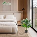 Der Rose 28" Tall Bird of Paradise Artificial Plants Tropical Fake Potted Banana Tree Faux Plants Indoor and Outdoor for Home Office Living Room Porch Balcony Decor - Image 6