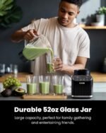 GDOR Professional Blender for Smoothies, 5 Functions, 1200 Peak Watts Smoothie Blender, 52 Oz Glass Jar & 24 Oz To-Go Cup Combo, Blenders for Smoothies, Ice and Frozen Fruit, Self-Cleaning - Image 7