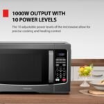 TOSHIBA EM131A5C-BS Countertop Microwave Ovens 1.2 Cu Ft, 12.4" Removable Turntable Smart Humidity Sensor 12 Auto Menus Mute Function ECO Mode Easy Clean Interior Black Color 1000W - Image 7