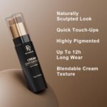 FV Cream Contour and Highlighter Stick - Highly Pigmented & Blendable for a Sculpted, Natural Glow | Waterproof & Long-Lasting Finish | Perfect for On-The-Go Makeup, 04 Light Amber & 03 Champagne - Image 4