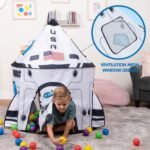 JOYIN Rocket Ship Play Tent Pop up Play Tent Kids Indoor Outdoor Spaceship Playhouse Tent Set - Image 3