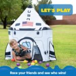 JOYIN Rocket Ship Play Tent Pop up Play Tent Kids Indoor Outdoor Spaceship Playhouse Tent Set - Image 4