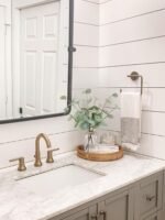 Artificial Eucalyptus Stems in Glass Vase with Faux Water, 13.5” Fake Plants for Home Decor, Coffee Table Centerpieces, Office, Bathroom & Farmhouse Weddings - Faux Greenery Plants Decorations - Image 5