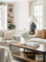 Artificial Eucalyptus Stems in Glass Vase with Faux Water, 13.5” Fake Plants for Home Decor, Coffee Table Centerpieces, Office, Bathroom & Farmhouse Weddings - Faux Greenery Plants Decorations - Image 6