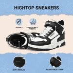 Hurley Kids' Carson High-Top Sneakers with Adjustable Strap, High Top Shoes for Kids, Sturdy Padded High Cut Sneakers for Boys and Girls, Fashionable Basketball Shoes for Kids - Image 6