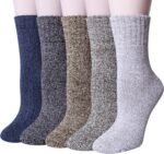 Loritta Wool Socks for Women Warm Winter Socks Knit Crew Calf Hiking Boot Sock Stocking Stuffers Gifts - Image 2