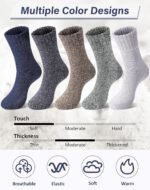 Loritta Wool Socks for Women Warm Winter Socks Knit Crew Calf Hiking Boot Sock Stocking Stuffers Gifts - Image 4