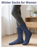 Loritta Wool Socks for Women Warm Winter Socks Knit Crew Calf Hiking Boot Sock Stocking Stuffers Gifts - Image 5