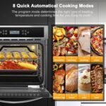 AMZCHEF Single Wall Oven 24" Built-in Electric Ovens with 11 Functions, 8 Automatic Recipes, 2800W, 240V, 2.5Cu.f Convection Wall Oven in Stainless Steel, Touch Control, Timer, Safety Lock,Upgraded - Image 3
