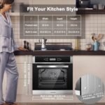 AMZCHEF Single Wall Oven 24" Built-in Electric Ovens with 11 Functions, 8 Automatic Recipes, 2800W, 240V, 2.5Cu.f Convection Wall Oven in Stainless Steel, Touch Control, Timer, Safety Lock,Upgraded - Image 6