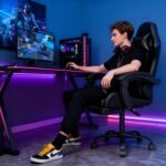 Gaming Chair with Headrest and Lumbar Support, Ergonomic High Back Office Chair, Racing Style Executive Computer Desk Chair, Leather Adjustable Swivel Task Chair for Home Office (Black) - Image 3