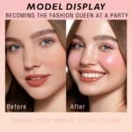 16 Colors Blush Contour Highlighter Makeup Palette, All-in-One Shimmer Silky Matte Mineral Blush Powder Palette, Face Sculpting Bronzer Blusher Illuminator for a Natural Glowing - Image 6