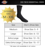 Dickies Men's Dri-Tech Essential Moisture Control Crew Socks (6 & 12 Pairs) - Image 4