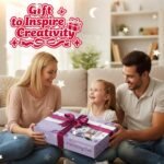 Falling in Art 46 Pcs Acrylic Paint Set with Table Easel, Art Painting Kit with Acrylic Paints, Canvas Panels, Paintbrushes, Canvas Supplies Kit for Kids, Adults, Beginners, and Artists, Purple - Image 4