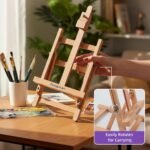 Falling in Art 46 Pcs Acrylic Paint Set with Table Easel, Art Painting Kit with Acrylic Paints, Canvas Panels, Paintbrushes, Canvas Supplies Kit for Kids, Adults, Beginners, and Artists, Purple - Image 8