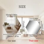 Mirror Wall Stickers - 12PCS Hexagon Art DIY Decorative Acrylic Sheet Plastic Tiles Home Living Room Bedroom Sofa TV Background Decal Decoration - Image 3