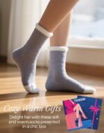 TEHOOK Warm & Cozy Gifts for Women, Stocking Stuufers, Fluffy Fuzzy Plush Sleeping Slipper Socks - Soft Warm Fabric - Image 3