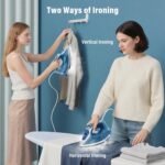 Steam Iron for Clothes Fast Heating, 1200W Iron with Non-Stick Ceramic Soleplate, Self-Cleaning, Burst of Steam, Spray Mist, 7.03oz Water Tank Ironing Clothes for Home, Blue - Image 7