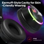 Monster Mission 320 Gaming Headset for PS5, PS4PC,Switch,Noise Cancelling Over Ear Headphones with Mic, LED Light, 7.1 Surround Sound,Gifts - Image 4