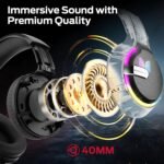 Monster Mission 320 Gaming Headset for PS5, PS4PC,Switch,Noise Cancelling Over Ear Headphones with Mic, LED Light, 7.1 Surround Sound,Gifts - Image 5