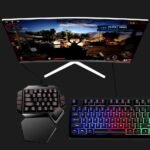RGB One Handed Mechanical Gaming Keyboard,Colorful Backlit,Wrist Rest Support,Professional USB Wired Single Hand Mechanical Keyboard for Game - Image 3
