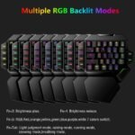 RGB One Handed Mechanical Gaming Keyboard,Colorful Backlit,Wrist Rest Support,Professional USB Wired Single Hand Mechanical Keyboard for Game - Image 4