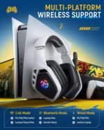 Wireless Gaming Headset for PC, Ps5, Ps4, 2.4 Ghz USB & Type-C Gaming Headphones with Microphone, 30H Battery Bluetooth Headphones for Switch, Laptop, Mobile, Mac - Image 5