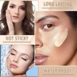 AWCCXMYM Mushroom Head Air Cushion CC Cream Long-Lasting Concealer BB Cream Moisturizing Color Corrector Foundation Makeup Even Skin Tone Liquid Face Makeup (Natural) - Image 4