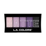 L.A. COLORS 5 Color Matte Eyeshadow Palette, Purple Cashmere CEM473 - Image 3