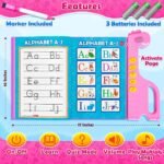 ABC Learning Sound Book for Toddlers 3–5 – Interactive Busy Book with English & Spanish, Alphabet, Counting, Music & Tracing Activities, Montessori Educational Toy, Holiday for Kids - Image 7