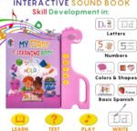 ABC Learning Sound Book for Toddlers 3–5 – Interactive Busy Book with English & Spanish, Alphabet, Counting, Music & Tracing Activities, Montessori Educational Toy, Holiday for Kids - Image 9