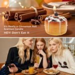 Cinnamon Roll Candle Food Shaped Cinnamon Scented Candles Unique Candle Gifts for Women Men Ideal for Fall, Home Decorations - Image 6