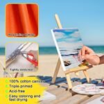 12 Pack Canvas for Painting with 11x14, 9 x12, 8x10, 5x7 (3 of Each) Blank Primed Stretched Canvases for Oil, Acrylic & Others, Multi Size Set for Artist, Student and Beginners - Image 4