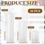 MTLEE 36 Pcs Pillar Candles Bulk Set of 3 Long Burning Wax Pillar Candles 2 in x 3, 6, 8 Inch Dripless Unscented Smokeless for Wedding Party Spa Lantern Fireplace Home(White) - Image 3