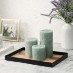 3x4 Inch Sage Green Pillar Candles - Set of 3, Unscented, Long Burning, Smokeless Dripless Candles for Spring Home Decor, Dinner Table, Bathroom, Rustic Decor - Image 6