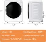 Portable Washer and Dryer Combo Set, 32 lbs Portable Clothes Dryers, 5 Drying Modes, 18 lbs Fully Automatic Washing Machine, Compact Washer and Dryer for Apartment, RV, Dorm - Image 5