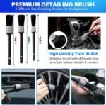 THINKWORK Car Cleaning Kit, Car Vacuum Kit, Gray Car Interior Detailing Kit with 8000PA High Power Vacuum, Including 7Pcs Detailing Brush Set and Bag - Image 5