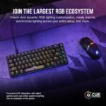 Corsair K65 PRO Mini RGB 65% Optical-Mechanical Wired Gaming Keyboard - OPX Switches - PBT Double-Shot Keycaps - iCUE Compatible - QWERTY NA Layout - Black - Image 5
