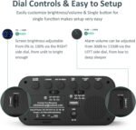 Digital Dual Alarm Clock for Bedroom, Easy to Set, 0-100% Dimmer, USB Charger, 5 Sounds Adjustable Volume, Weekday/Weekend Mode, Snooze, 12/24Hr, Battery Backup, Compact for Bedside(Blue) - Image 3