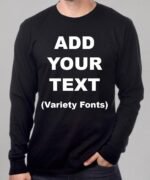 Custom Long Sleeve Premium T Shirts Add Your Own Text for Men & Women Unisex Cotton - Image 8