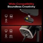 MAONO PD100W Wireless/USB Microphone, PC Gaming Mic with One-Click Noise Reduction,Mute Button,Custom RGB, 3.5mm Headphone Jack, Desktop Dynamic Streaming Mic for Recording,Podcasting, Black - Image 4