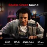 MAONO PD100W Wireless/USB Microphone, PC Gaming Mic with One-Click Noise Reduction,Mute Button,Custom RGB, 3.5mm Headphone Jack, Desktop Dynamic Streaming Mic for Recording,Podcasting, Black - Image 5